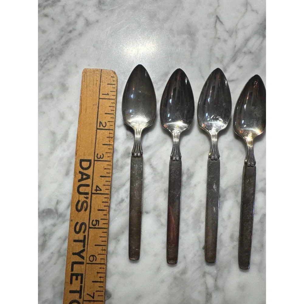 Oneida Community Twilight Silverplate Fruit Orange Spoons Set of 4 Vintage 1956